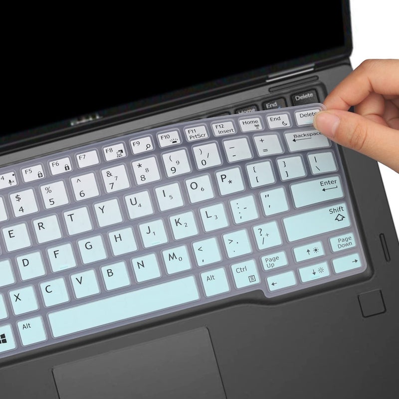 MUBUY-GOL MUBUY Keyboard Cover Fit Dell Latitude 7290 7280 7380 7390 5290, Dell Latitude E5250 E5270 E7250 E7270 E7370 E7389 Soft-Touch Protective Skin- Mint Green - Image 4